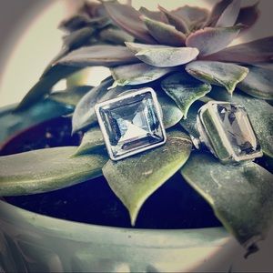 Ann Taylor smokey crystal studs